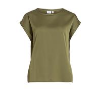 Vila Viellette da Donna S/S Satin Top Noos, Verde Pastello, 46