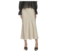 Vila Viellette HW Long Skirt-Noos Gonna con Linea ad A, Cemento, 42 Donna