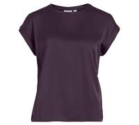 Vila Viellette S/S Satin Top-Noos Camicia a Maniche Corte, Perfetto Plum, 46 Donna