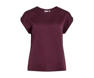 Vila Viellette S/S Satin Top - Noos, Fig, 50