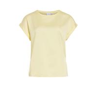 Vila Viellette S/S Satin Top - Noos, Giallo Pastello, 46