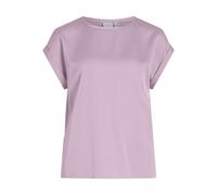 Vila Viellette S/S Satin Top-Noos T-Shirt, Colore: Rosa, 48 Donna