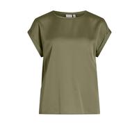 Vila Viellette S/S Satin Top-Noos T-Shirt, Verde Pastello, 46 Donna