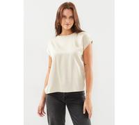 Vila Viellette S/S Satin Top/su-Noos T-Shirt, Cement, 40 Donna