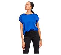 Vila Viellette S/S Satin Top/su-Noos T-Shirt, Mazarine Blue, 46 Donna