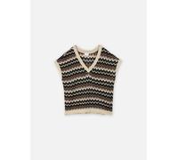 Vila - Viember Rev V-Neck S/S Glitter Knit/Lc Beige - Abbigliamento S Beige