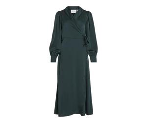 Vila Vienna Ravenna L/S - Caviglia Wrap Dress-Noos, Scarab., 46