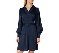 Vila Vienna Ravenna L/S Short Wrap Dress-Noos Abito da Donna, Blazer Blu Marine, 46