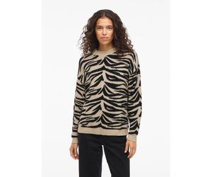 Vila - Vifeama Jacquard Knit Top Nero - Abbigliamento S Nero