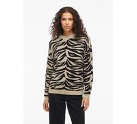 Vila - Vifeama Jacquard Knit Top Nero - Abbigliamento XL Nero