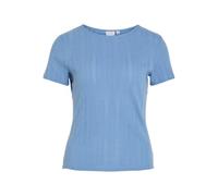 Vila Vikassie S/S Pointelle Top-Noos, Blu Blissful, L Donna