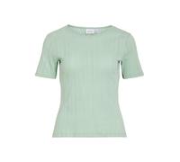 Vila Vikassie S/S Pointelle Top - Noos, Verde Silt, S