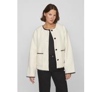 Vila - VIKAYA L/S SHORT TEDDY JACKET Bianco - Abbigliamento 38 Bianco