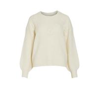 Vila Vikiana O-Neck L/S Detail Knit Top Maglia a Girocollo, Ballerino di Nuvola, XS Donna