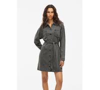 Vila - Vikiki L/S Denim Shirt Dress Dgd Grigio - Abbigliamento 34 Grigio