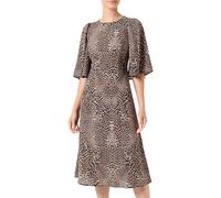 Vila Vileila-Abito Midi 2/4, Black/AOP: Leone, 44 Donna