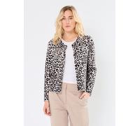 Vila - VILEONA L/S LEO KNIT JACKET/LS Beige - Abbigliamento L Beige