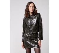 Vila - Vilisana L/S Snake Zipper Pu Jacket Verde - Abbigliamento 38 Verde