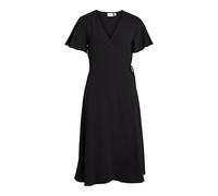 Vila Vilovie S/S Wrap Midi Dress/su-Noos Vestito, Nero, 46 Donna