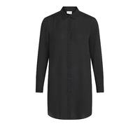 Vila VILUCY Button L/S Tunic-Noos Camicia da Donna, Nero, 40