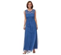 Vila Vilynnea Maxi Dress-Noos Vestito, Blu Piuma/Dettaglio: Elastico, 50 Donna
