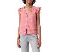 Vila Vimichelle C/S Button Top/KA Camicia a Maniche Corte, Rosa Antico, 42 Donna