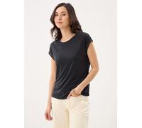 Vila - Vimodala C/S O-Neck Detail Top - Noos Nero - Abbigliamento L Nero