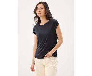 Vila - Vimodala C/S O-Neck Detail Top - Noos Nero - Abbigliamento S Nero