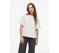 Vila - VIMONIE FLOWER EMB S/S O-NECK Bianco - Abbigliamento M Bianco