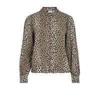 Vila Violine L/S Shirt Camicia da Donna, Grigio Piuma/AOP: Leone, 40