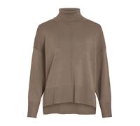 Vila Viostria Rollneck L/S Knit Top-Noos Pullover, fossile, M Donna