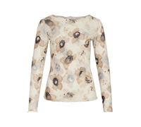 Vila Viotto L/S Top Maglietta a Maniche Lunghe, Betulla/AOP: Fiori, S Donna