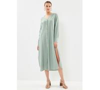 Vila - Viprisilla V-Neck L/S Midi Shirt Dress Verde - Abbigliamento 40 Verde