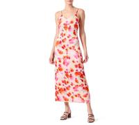 Vila Viravenna V-Neck Strap Ankle Dress/Dc Vestito, Poppy Red/AOP: Papavero Rosso Fiore, 46 Donna