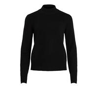 Vila Viril Crewneck L/S Knit Top-Noos Maglione, Nero, M Donna
