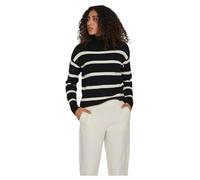 VILA Pullover 'VIRil' nero / bianco, Taglia XS