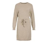 Vila Viril O-Neck L/S Belt Knit Dress-Noos Vestito, Natural Melange, XXL Donna