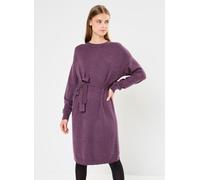 Vila - VIRIL O-NECK L/S BELT KNIT DRESS - NOOS Viola - Abbigliamento L Viola