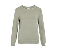Vila Viril O-Neck L/S Knit Top-Noos Maglione Lavorato a Maglia, Verde Olio/Dettaglio: Melange, M Donna
