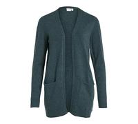 Vila Viril Open L/S Knit Cardigan-Noos Maglione, Ponderosa Pine/Dettagli: mélange Scuro, XS Donna