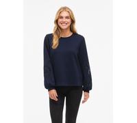 Vila - Visandy L/S Detail Sweat Top - Noos Blu - Abbigliamento S Blu