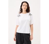 Vila - Viselsa O-Neck S/S Pearl T-Shirt Bianco - Abbigliamento L Bianco