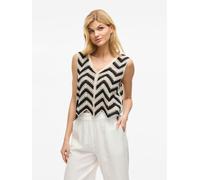 Vila - VISERILDA V-NECK S/L VEST/BFS Beige - Abbigliamento L Beige