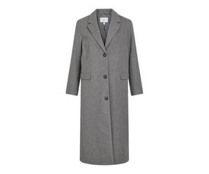 Vila VISOLO L/S Coat - NOOS, Melange grigio medio, 40