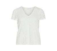 Vila Vistasia S/S V-Neck Top/KA, Bianco, L