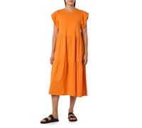 Vila Visummer S/S Midi Dress /1 Abito, Sun Orange, M Donna