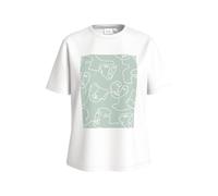 Vila Visybil Faces O-Neck S/S - Maglietta da Donna, Bianco, S