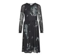 Vila Vivolette Vai O-Neck L/S Dress/LC, Nero, L Donna