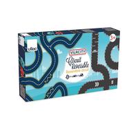 VILAC - Circuito reversibile 42 pezzi + 2 auto - Auto in miniatura in legno - 42 pezzi di circuito da montare + 2 auto in legno - giochi di veglia per bambini in legno - dai 3 anni - 2350