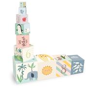 Vilac Torre impilabile di cubi Animali del mondo con numeri 1-10